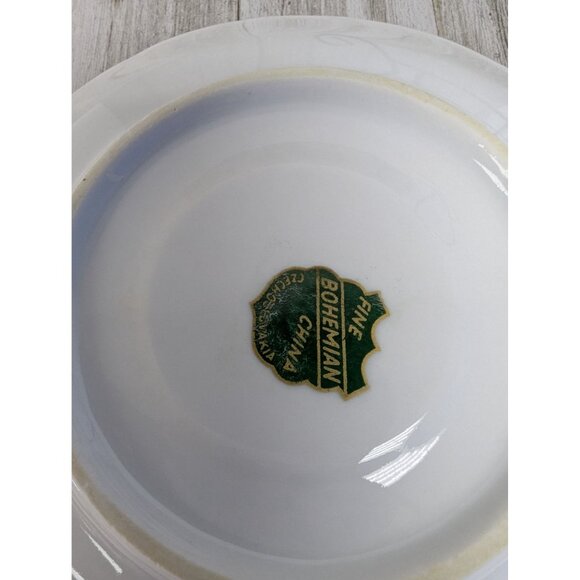 Vintage BOHEMIAN Fine China Set of 2 Saucers Czechoslovakia BOH53 - Picture 7 of 7